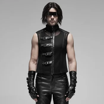 PUNK RAVE Men Punk See-through Vest Mesh Metal Zipper Pensonality Sleeveless Slim Fit Waistcoat
PUNK RAVE Men Punk See-through Vest Mesh Metal Zipper Pensonality Sleeveless Slim Fit Waistcoat