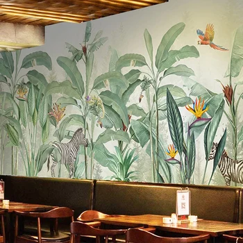 Custom Any Size Mural Wallpaper Retro Tropical Rainforest Plant Animal Fresco Restaurant Cafe Background Wall Papel De Parede 3D
Custom Any Size Mural Wallpaper Retro Tropical Rainforest Plant Animal Fresco Restaurant Cafe Background Wall Papel De Parede 3D