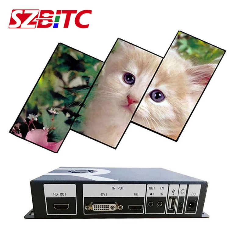 SZBITC Video Wall Controller 45/135/225/315 Degrees Video Rotation Processor HDMI USB DVI with Romote Control for TV Monitor
SZBITC Video Wall Controller 45/135/225/315 Degrees Video Rotation Processor HDMI USB DVI with Romote Control for TV Monitor
