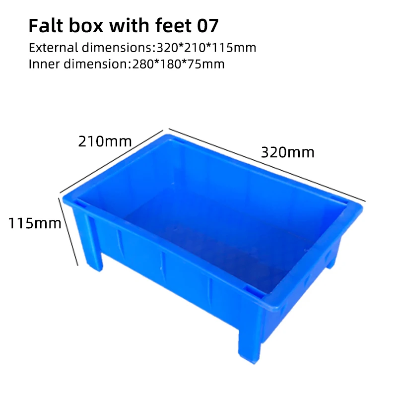 Plastic tool storage box with feet flat box parts box No. 07 blue stackable combination parts box
Plastic tool storage box with feet flat box parts box No. 07 blue stackable combination parts box