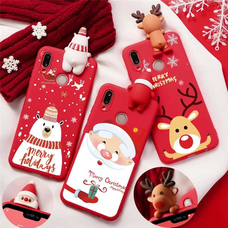 Счастливого Рождества чехол для телефона Huawei Nova 2i 2 Lite 3 3i 5 5i Pro P8 P9 P10 P20 P30 2017 P Smart 2019