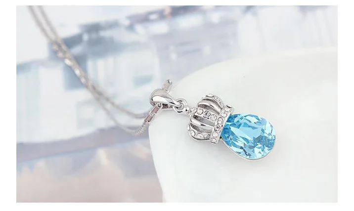 Korean-style Shih Element Crystal Necklace Princess Dream Short Choker Accessories Hollow out Crown Pendant
Korean-style Shih Element Crystal Necklace Princess Dream Short Choker Accessories Hollow out Crown Pendant