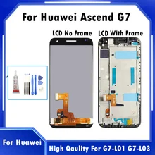 Écran tactile LCD avec châssis, 5.5 pouces, pour HUAWEI Ascend G7 l01=