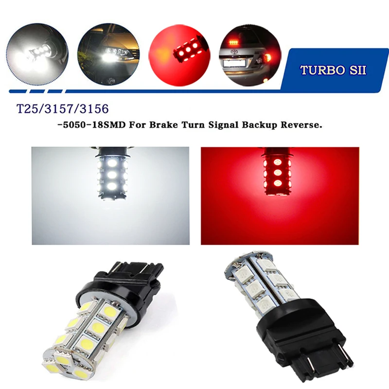 3157 3156 T25 LED Bulb White & Red light 18 SMD LED signal light Tail Brake Running Light Car Led Lamp Turn Signal light 12v
3157 3156 T25 LED Bulb White & Red light 18 SMD LED signal light Tail Brake Running Light Car Led Lamp Turn Signal light 12v