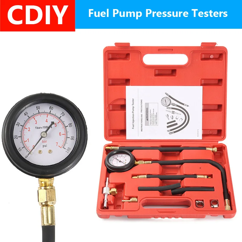 11Pcs Automotive Fuel Injection Pump Injector Tester Kit Pressure Gauge Test Gasoline 0-100psi Car Diagnostic Tool 
11Pcs Automotive Fuel Injection Pump Injector Tester Kit Pressure Gauge Test Gasoline 0-100psi Car Diagnostic Tool