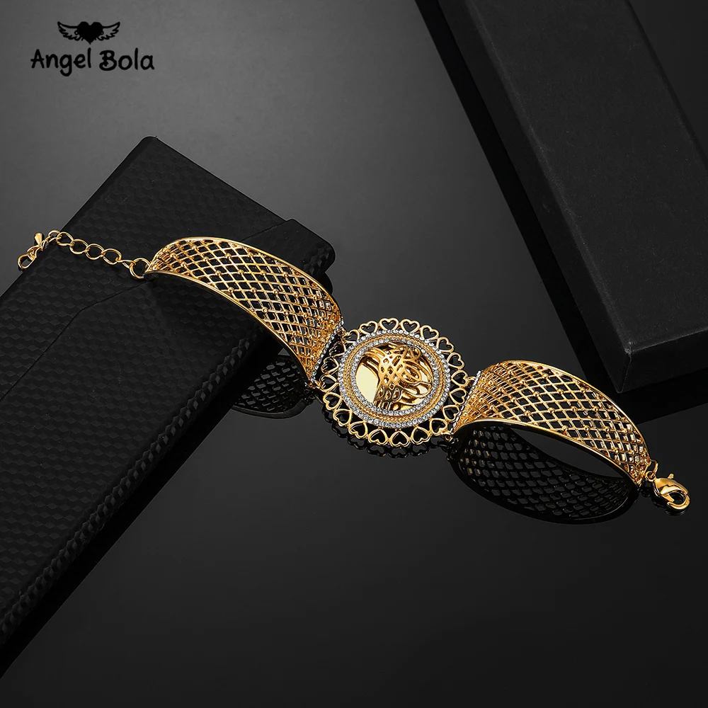 Arab Allah Bracelet Vintage Gold Color Flower Wide Cuff Bangle Muslim Islam Wedding Gift Middle East Jewelry Bracelets
Arab Allah Bracelet Vintage Gold Color Flower Wide Cuff Bangle Muslim Islam Wedding Gift Middle East Jewelry Bracelets