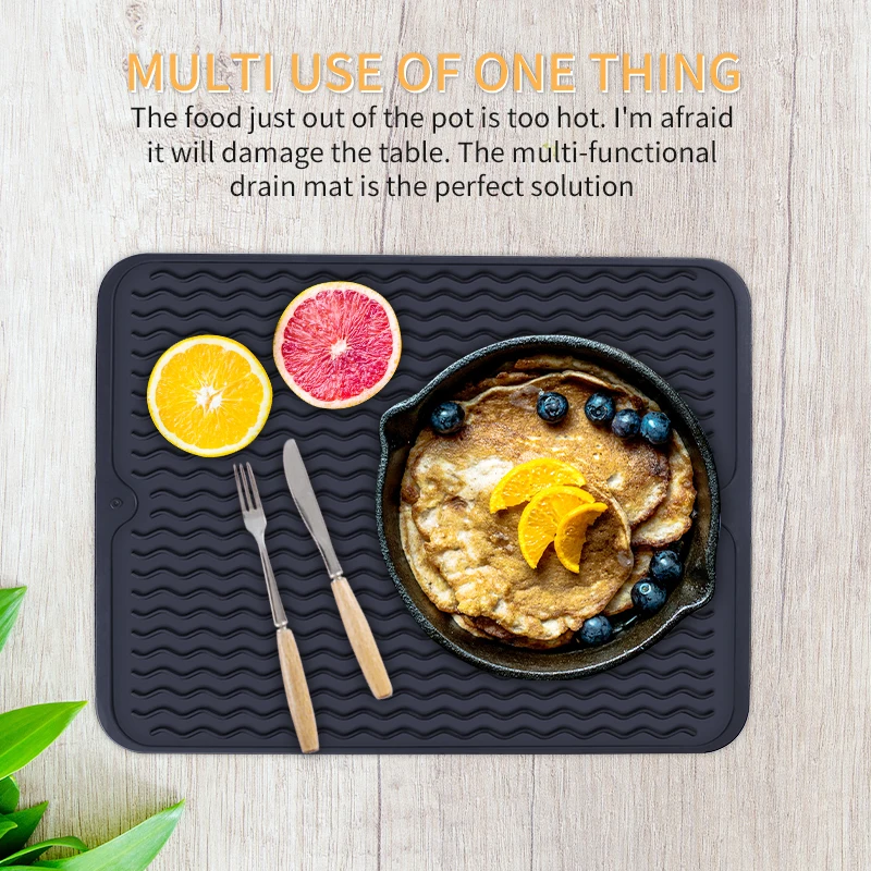 Rectangle Silicone Drain Mat Drying Dishes Pad Heat Resistant Slip-proof Tray Set Massage Mats For Kitchen Dish Mat
Rectangle Silicone Drain Mat Drying Dishes Pad Heat Resistant Slip-proof Tray Set Massage Mats For Kitchen Dish Mat