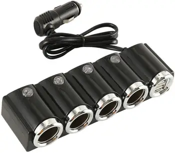 4 Way Car Charger Cigarette Lighter Splitter Power Adapter with Multi Socket Dual USB 12V-24V Plug Charger
4 Way Car Charger Cigarette Lighter Splitter Power Adapter with Multi Socket Dual USB 12V-24V Plug Charger