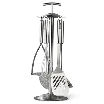 FISSMAN Zonda Series 6pcs Kitchen Tools Set with Turner Whisk Potato Masher Soup Ladle Strainer Spoon Rest
FISSMAN Zonda Series 6pcs Kitchen Tools Set with Turner Whisk Potato Masher Soup Ladle Strainer Spoon Rest