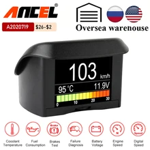 Automobile On-board Computer ANCEL A202 Car Digital OBD 2 Computer Display Speed Fuel Consumption Temperature Gauge OBD2 Scanner
Automobile On-board Computer ANCEL A202 Car Digital OBD 2 Computer Display Speed Fuel Consumption Temperature Gauge OBD2 Scanner