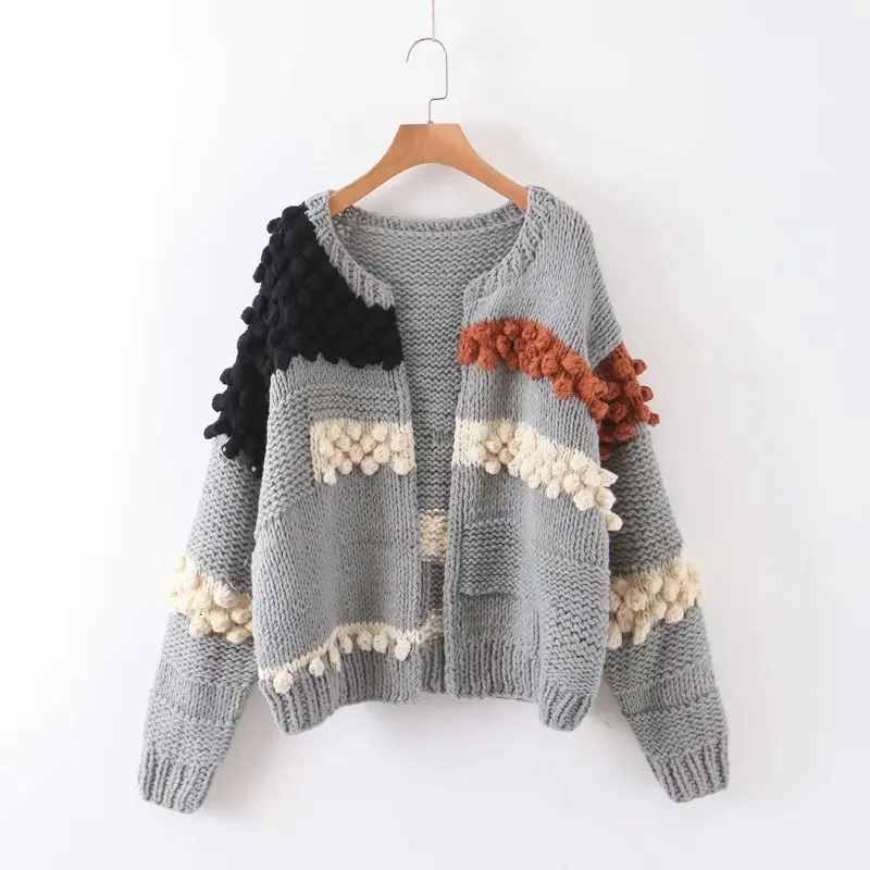 New 2020 Spring Fashion femal Sweaters Colored Balls Knitted round neck color blocking Cardigans Fashion Sweaters Cotton
New 2020 Spring Fashion femal Sweaters Colored Balls Knitted round neck color blocking Cardigans Fashion Sweaters Cotton