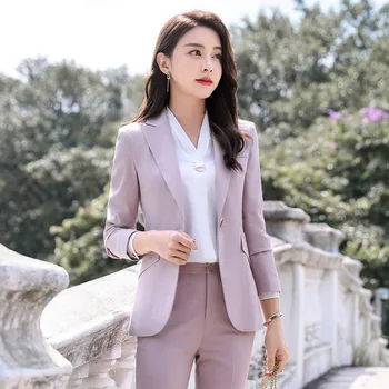 Women's suit 2019 autumn new fashion temperament casual solid color Slim single buckle small suit trousers two-piece set
Women's suit 2019 autumn new fashion temperament casual solid color Slim single buckle small suit trousers two-piece set