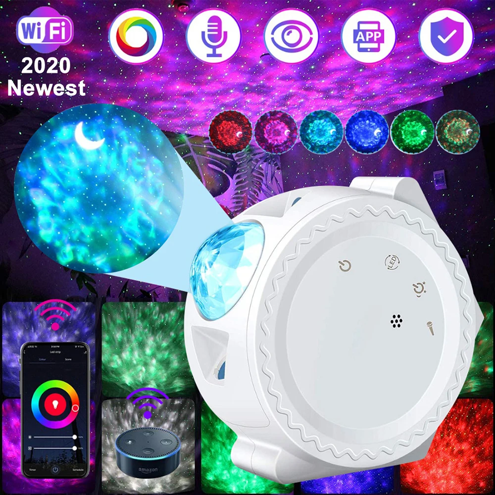 Smart Wifi Control Stars Moon Projector Galaxy LED Light Powered by USB 6 Color Party Night Light Home Decor Christmas gift D30
Smart Wifi Control Stars Moon Projector Galaxy LED Light Powered by USB 6 Color Party Night Light Home Decor Christmas gift D30
