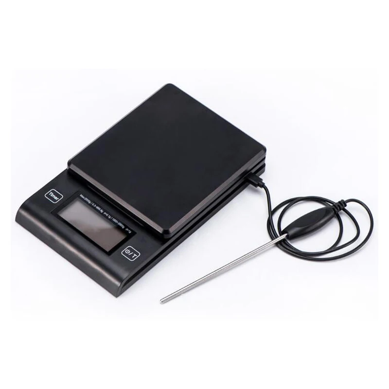 2kg/3kg/0.1g Timing Kitchen Electronic Scale ABS Hand-made Coffee Scale With Temperature Probe LCD Food Scale
2kg/3kg/0.1g Timing Kitchen Electronic Scale ABS Hand-made Coffee Scale With Temperature Probe LCD Food Scale