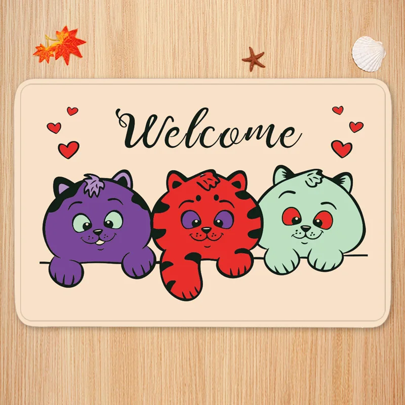 Welcome to the new door mats, non-slip, water-absorbent and ash-washable mats, flannel printed soft and comfortable mats 
Welcome to the new door mats, non-slip, water-absorbent and ash-washable mats, flannel printed soft and comfortable mats