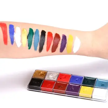 

Tattoo Face Palette Body Paint Make Up Oil Painting Art Halloween Party Fancy Waterproof Beauty Makeup Brush Eyeshadow Kit