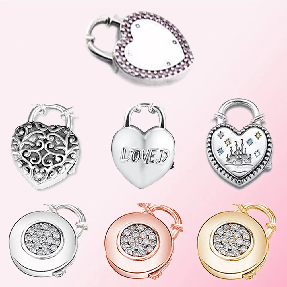 2019 100% 925 Sterling Silver Signature Loved HEART PADLOCK CLASP Fantasyland Castle Chain Valentine's Day DIY Bracelet Bangle
2019 100% 925 Sterling Silver Signature Loved HEART PADLOCK CLASP Fantasyland Castle Chain Valentine's Day DIY Bracelet Bangle