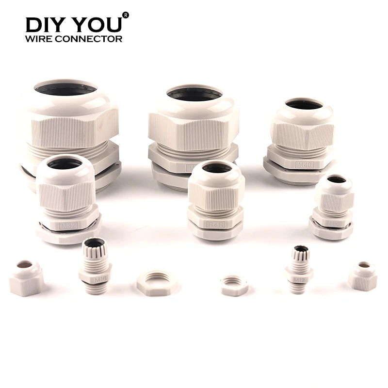 10pcs M type White IP68 Waterproof Cable Gland Connector M12x1.5 for 4-6.5mm M16/20/25/32/40/50/63 Cable Nylon Plastic Connector
10pcs M type White IP68 Waterproof Cable Gland Connector M12x1.5 for 4-6.5mm M16/20/25/32/40/50/63 Cable Nylon Plastic Connector