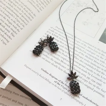 POFUNUO 925 Sterling Silver Women Exquisite Gun Black Pineapple Charm Necklace Female Birthday Wedding Fine Jewelry Necklaces
POFUNUO 925 Sterling Silver Women Exquisite Gun Black Pineapple Charm Necklace Female Birthday Wedding Fine Jewelry Necklaces