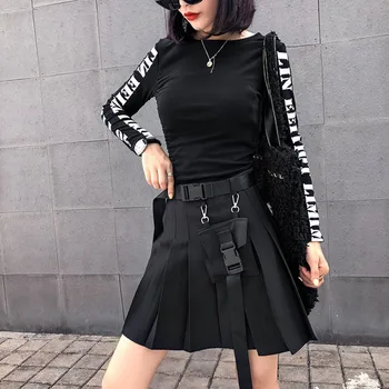 Fashion Solid Color Pleated Women Skirt Buckle Belt Pocket Female Skirt Bottom Preppy Mini Summer Lady Skirts Bottoms
Fashion Solid Color Pleated Women Skirt Buckle Belt Pocket Female Skirt Bottom Preppy Mini Summer Lady Skirts Bottoms