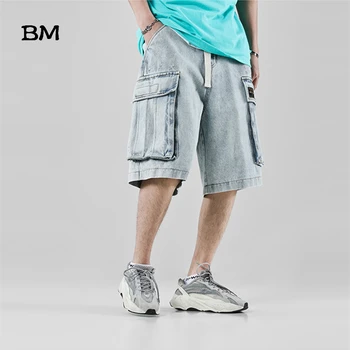 Summer Hip Hop Denim Shorts Men Kpop Korean Clothes Streetwear Fashions Belt Harajuku Baggy Jeans Whitening Denim Pants Men
Summer Hip Hop Denim Shorts Men Kpop Korean Clothes Streetwear Fashions Belt Harajuku Baggy Jeans Whitening Denim Pants Men