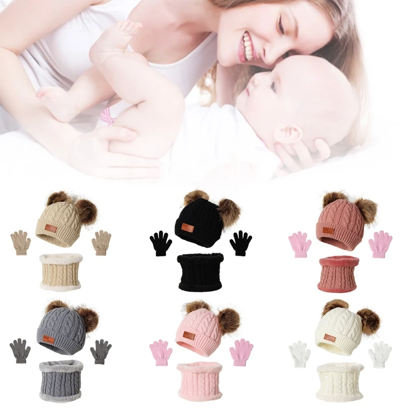 Winter Warm Baby Solid Color Hat Gloves Scarf Set Fur Ball Beanies Cap Mitten Scarves Kit for Toddler Girls Boys
Winter Warm Baby Solid Color Hat Gloves Scarf Set Fur Ball Beanies Cap Mitten Scarves Kit for Toddler Girls Boys
