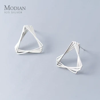 Modian Simple Design 925 Sterling Silver Hollow Triangle Square Stud Earring for Women Fashion Geometric Ear Pin Fine Jewelry
Modian Simple Design 925 Sterling Silver Hollow Triangle Square Stud Earring for Women Fashion Geometric Ear Pin Fine Jewelry