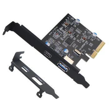 PCI-E PCI Express to USB 3.1 Gen2 10Gbps Hub Type A and Type C 2-Port PCIe Expansion Adapter Card For Windows 7/8/8.1/10/Linux
PCI-E PCI Express to USB 3.1 Gen2 10Gbps Hub Type A and Type C 2-Port PCIe Expansion Adapter Card For Windows 7/8/8.1/10/Linux