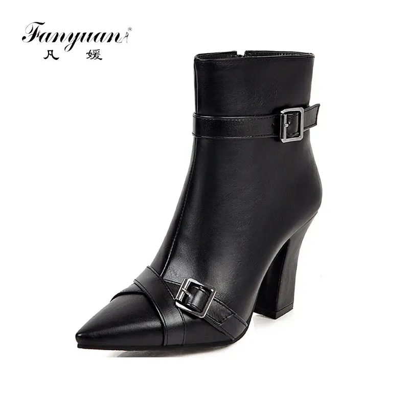 fanyuan short boots Big Size 32-43 Office Lady Black High Heels Booties women's Mature Ankle Boots Add Fur Shoes Woman 
fanyuan short boots Big Size 32-43 Office Lady Black High Heels Booties women's Mature Ankle Boots Add Fur Shoes Woman