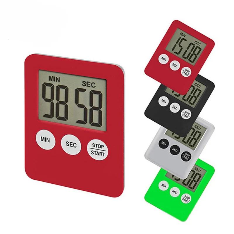 Super Thin LCD Digital Screen Kitchen Timer Square Cooking Count Up Countdown Alarm Sleep Stopwatch Temporizador Clock
Super Thin LCD Digital Screen Kitchen Timer Square Cooking Count Up Countdown Alarm Sleep Stopwatch Temporizador Clock