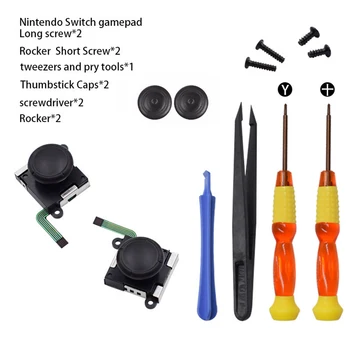 Replacement 3D Analog Joystick Thumb Stick Kits For Nintend Switch Joy Con Controller Sensor Module Potentiometer Repair Tool
Replacement 3D Analog Joystick Thumb Stick Kits For Nintend Switch Joy Con Controller Sensor Module Potentiometer Repair Tool