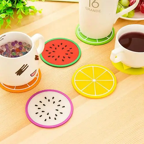Creative Jelly Color Fruit Shape Coasters Creative Skid Insulation Silica Gel Cup Mat Coaster Slip Insulation Hot Drink
Creative Jelly Color Fruit Shape Coasters Creative Skid Insulation Silica Gel Cup Mat Coaster Slip Insulation Hot Drink