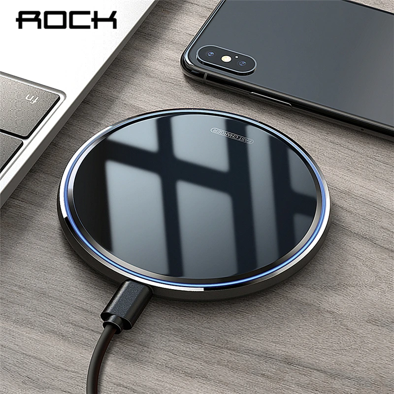 ROCK Metal 10W Wireless Charger Mirror Fast Charging for iPhone 8 X XR XS Max Samsung S10 S9 Desktop Wireless Charger Pad
ROCK Metal 10W Wireless Charger Mirror Fast Charging for iPhone 8 X XR XS Max Samsung S10 S9 Desktop Wireless Charger Pad