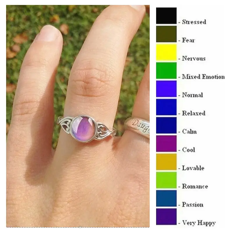 Hot Original Temperature-control Changeable Ring Mood Change Color Rings Retro Flower Round Stone Engagement Ring For Women
Hot Original Temperature-control Changeable Ring Mood Change Color Rings Retro Flower Round Stone Engagement Ring For Women