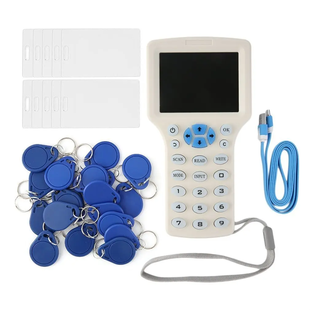 NFC Card Super Full-Featured RFID ID Card Copier ID/IC Card Reader/Writer+10 Cards+20 Tags Comes Direct Decoding For IC ID Card
NFC Card Super Full-Featured RFID ID Card Copier ID/IC Card Reader/Writer+10 Cards+20 Tags Comes Direct Decoding For IC ID Card
