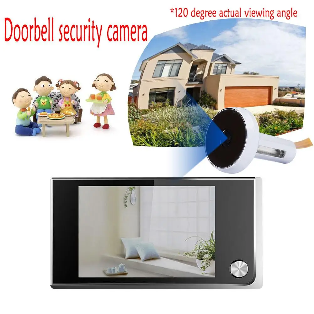 Mini Outdoor Digital Doorbell Home Security 3.5" LCD Touch Screen CMOS Door Peephole Viewer Doorbell Security Camera Magic Eye
Mini Outdoor Digital Doorbell Home Security 3.5" LCD Touch Screen CMOS Door Peephole Viewer Doorbell Security Camera Magic Eye