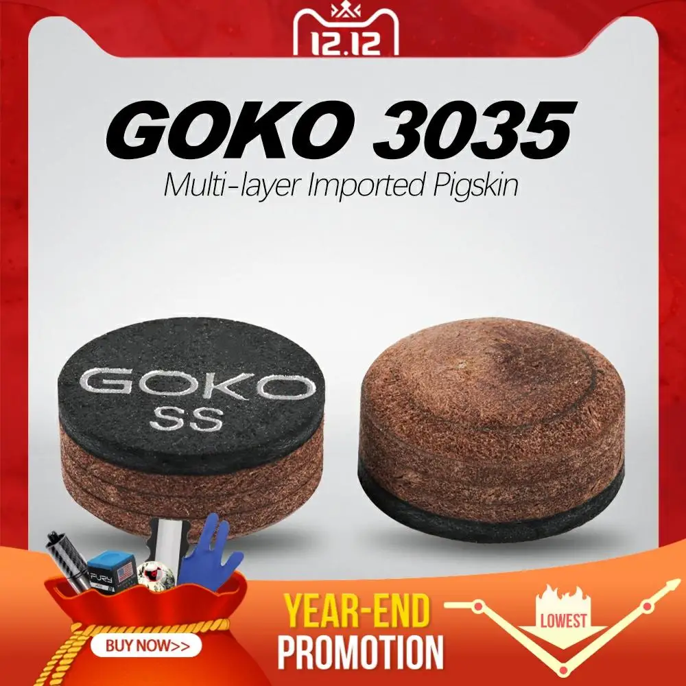GOKO 3035 Tips S/M/H Snooker Pool Cue Tip 10/11/11.5/13mm Tip Selected 6-7 Layers Pig Skin Multi-layered Billiard Accessories
GOKO 3035 Tips S/M/H Snooker Pool Cue Tip 10/11/11.5/13mm Tip Selected 6-7 Layers Pig Skin Multi-layered Billiard Accessories