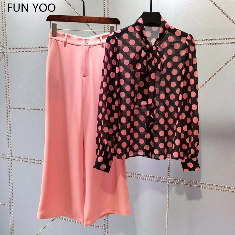 2019 Woman Office Lady Suits Silk Bow Collar Shirt Single Breasted Button Fly Full length Pants Elegant Sweet
2019 Woman Office Lady Suits Silk Bow Collar Shirt Single Breasted Button Fly Full length Pants Elegant Sweet