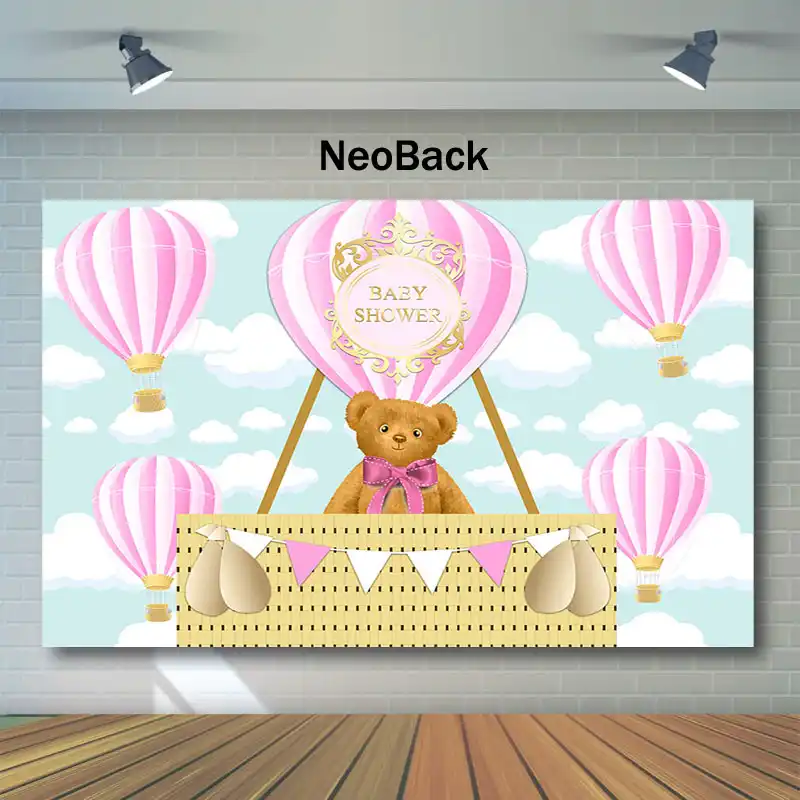 hot air balloon girl baby shower