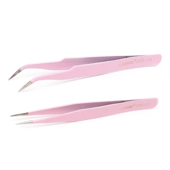 2PC Pink Steel Straight + Bend Tweezer Nippers For Eyelash Extensions Nail Art
2PC Pink Steel Straight + Bend Tweezer Nippers For Eyelash Extensions Nail Art