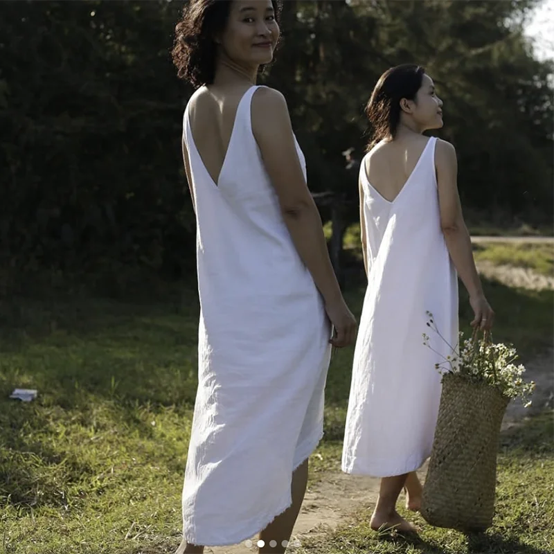 Natural and comfortable pure linen lazy temperament vest Dress loose and comfortable pure linen dress 0515
Natural and comfortable pure linen lazy temperament vest Dress loose and comfortable pure linen dress 0515