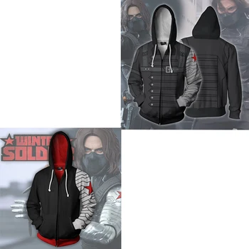 Cosplay movie Captain America Winter Soldier Winter Soldier 3D Digital Print Cardigan Hooded Sweatshirt Play Cool Fashion Jacket
Cosplay movie Captain America Winter Soldier Winter Soldier 3D Digital Print Cardigan Hooded Sweatshirt Play Cool Fashion Jacket