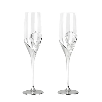 Wine Glasses Wedding "Double Heart" Champagne Flutes Crystal Toasting Flutes Glasses for Wedding Gift Wedding Decor Supplier
Wine Glasses Wedding "Double Heart" Champagne Flutes Crystal Toasting Flutes Glasses for Wedding Gift Wedding Decor Supplier