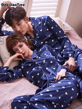 2020 couple silk satin pajamas pyjamas set long sleeve sleepwear pijama pajamas suit women and man sleep set loungewear plus 
2020 couple silk satin pajamas pyjamas set long sleeve sleepwear pijama pajamas suit women and man sleep set loungewear plus