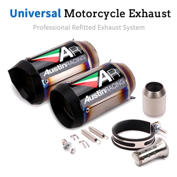 Universal 51mm 61mm AR Austin Racing Motorcycle Exhaust Pipe Titanium alloy Escape System with DB killer For GSXR600 Z1000 ER6N
Universal 51mm 61mm AR Austin Racing Motorcycle Exhaust Pipe Titanium alloy Escape System with DB killer For GSXR600 Z1000 ER6N