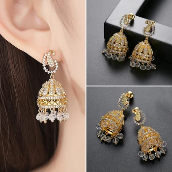 Egypt Thailand Gold Resin Bead Statement Earrings for Women Palace Bell Hollow Boho Indian Jhumka Earring Wedding Party Jewelry
Egypt Thailand Gold Resin Bead Statement Earrings for Women Palace Bell Hollow Boho Indian Jhumka Earring Wedding Party Jewelry
