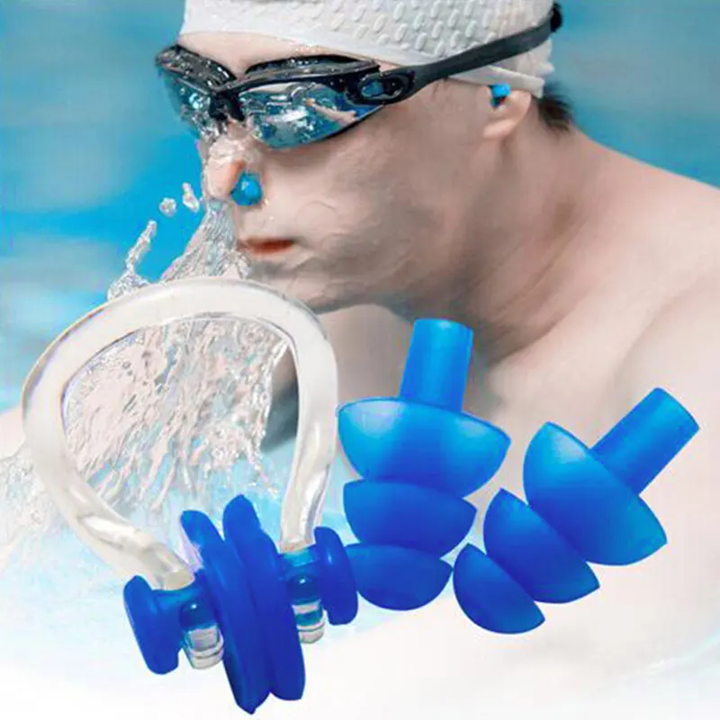 Swimming Nose Clip 1set Professional Swimmer Swim Earplugs Ear Plug Surfing Underwater Anti-Noise Adult Earbuds Soft Silicone
Swimming Nose Clip 1set Professional Swimmer Swim Earplugs Ear Plug Surfing Underwater Anti-Noise Adult Earbuds Soft Silicone