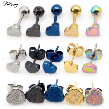 Alisouy 2pc Steel scrub Heart Ear Piercing Stud Earrings Tragus Piercing Orelha Cartilagem Ear Bone Helix Piercings Body Jewelry
Alisouy 2pc Steel scrub Heart Ear Piercing Stud Earrings Tragus Piercing Orelha Cartilagem Ear Bone Helix Piercings Body Jewelry