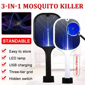 2500v Electric Mosquito Killer With UV Lamp USB Rechargeable Bug Zapper Fly Killer Mosquito Swatter Trap Home Bug Insect Rack
2500v Electric Mosquito Killer With UV Lamp USB Rechargeable Bug Zapper Fly Killer Mosquito Swatter Trap Home Bug Insect Rack