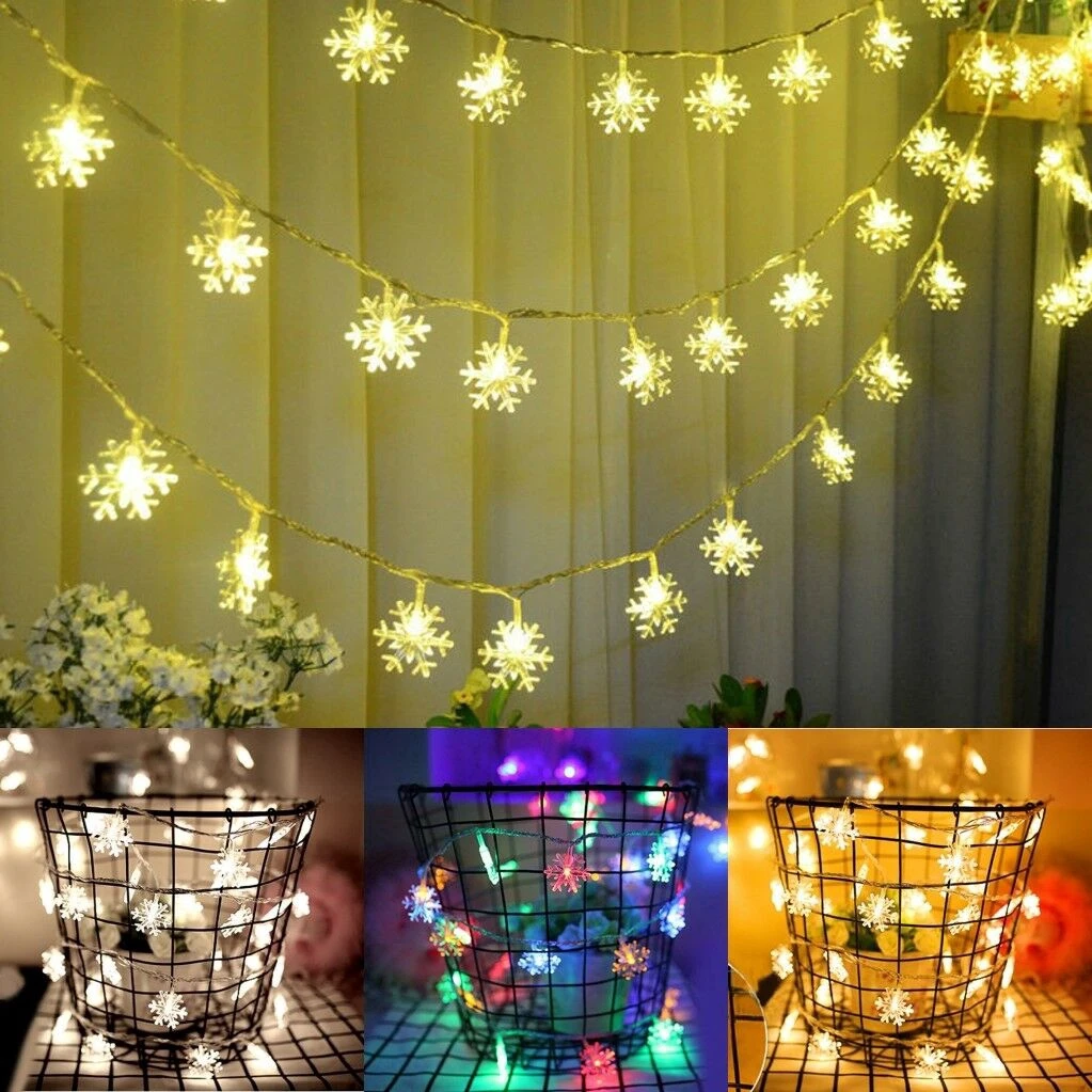 2M 20 LED Snowflakes String Light Christmas Decor for Home Hanging Garland Christmas Tree Decor Ornament Xmas Gift New Year
2M 20 LED Snowflakes String Light Christmas Decor for Home Hanging Garland Christmas Tree Decor Ornament Xmas Gift New Year
